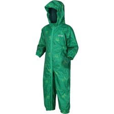 Regatta Kids Pobble Waterproof Puddle Suit - Jelly Bean Dino - 6-12 M