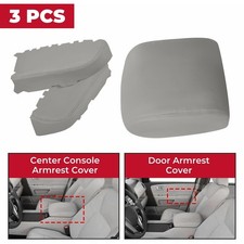 For Honda Pilot 2009-2015 2x Door Panel 1x Console Lid Armrest Cover Gray For Honda Pilot 2009-2015 2x Door Panel 1x Console Lid Armrest Cover Gray
