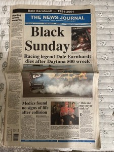 Dale Earnhardt Sr Daytona Newspaper Black Sunday From 2001