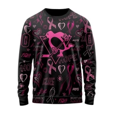 Personalized Pittsburgh Penguins Sweater Special Pink Breast Cancer Awareness