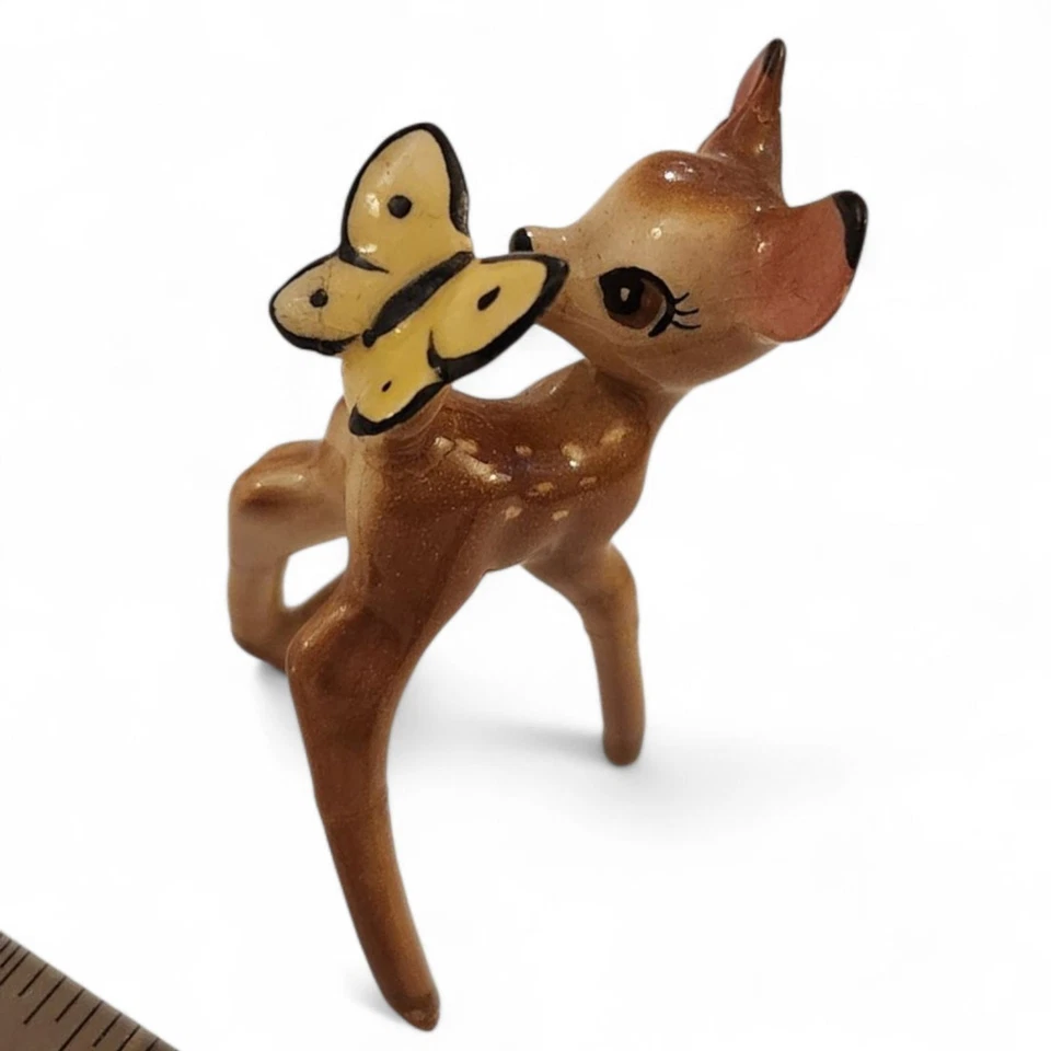 Винтажная фигурка бабочки Disney Bambi керамика Evan K. Shaw 1940-е отремонтированные ноги - Изображение 3 из 4
