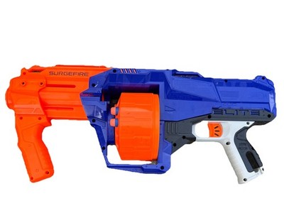 NERF Surgefire オレンジ/青 30発弾薬付き 送料込み Nerf Elite Surgefire 15-Round Drum Mag Dart Blaster Gun Hasbro | eBay
