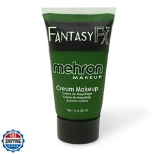 Mehron Makeup Fantasy FX Cream Makeup  Water Based  Halloween  Green Face