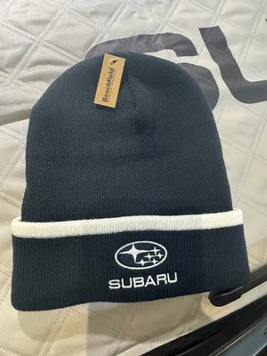 Subaru Beanie Hat - Blue/White