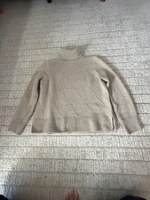 Barbour Women's Beige Turtleneck Sweater Size US 8 Wool Blend