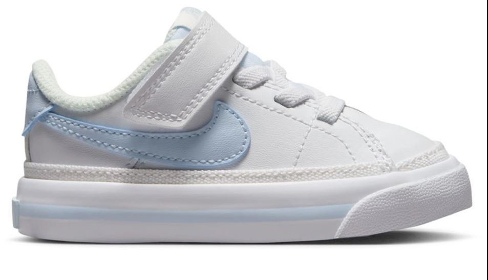 Nike Court Legacy Baby/Toddler Shoes Color: White Blue Tint Sail Size: 5 T-image