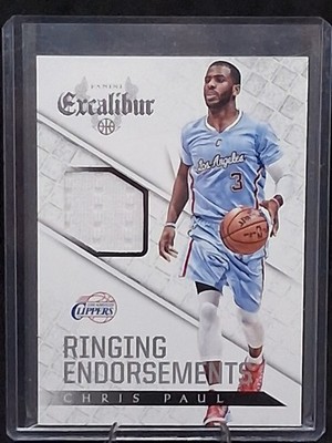 2014-15 Panini Excalibur CHRIS PAUL Ringing Endorsements GAME WORN Jersey Patch