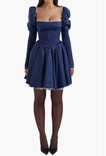 House of CB Venetia Puff Shoulder Lace Corset Minidress