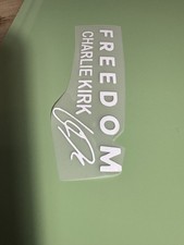 FREEDOM Vinyl Decal Sticker - Die Cut weatherproof - Charlie Kirk 6''in.