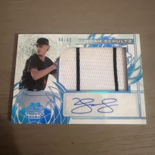 2024 Leaf Trinity Patch Platinum /49 Noah Schultz #PA-NS1 Patch Auto 13u1