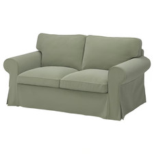 EKTORP 2 Seat Sofa Cover Hakebo Grey Green Settee Spare Replacement Washable  UK