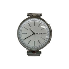SKAGEN◆Quartz watch/analog/stainless steel/WHT/SLV/2017DJ4245//