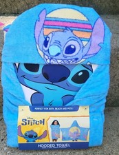 NEW Stitch Hooded Poncho Towel for Bath Beach Pool by Disney New With Tags 22x51