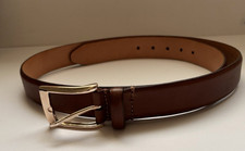 Mens MARTIN DINGMAN Country Wear Tumbled Glove Leather Belt Handmade USA 40 READ
