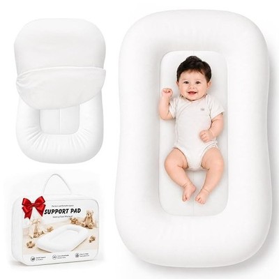 Baby Lounger for Newborns 0-24 Months - Baby Essentials | Soft Breathable Cotton