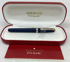 Sheaffer Prelude Rollerball Pen Cobalt Blue With Gold Trim Boxed 1997 Vintage