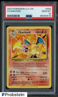 Pokemon 2023 CLC EN #003 Charizard PSA 10 GEM OTTIME CONDIZIONI