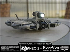 DJI Neo 2 Flashlight Mount for RovyVon Aurora A1 and A3 (Light not Included)