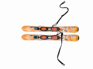 scher WEB XL Kids Snow Skis 99cm Orange Adjustable Bindings Youth Children