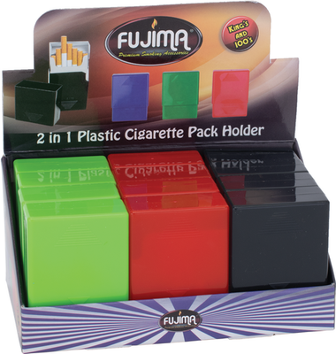 12 Assorted Color 2 in 1 Plastic Cigarette Pack Holders for King's and 100's