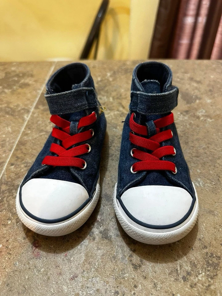 Denim rojo unisex niño pequeño Converse talla 7 Foto 2 de 4