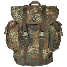 German BW Army Mountain Military Rucksack Backpack Patrol Pack 30L Flecktarn