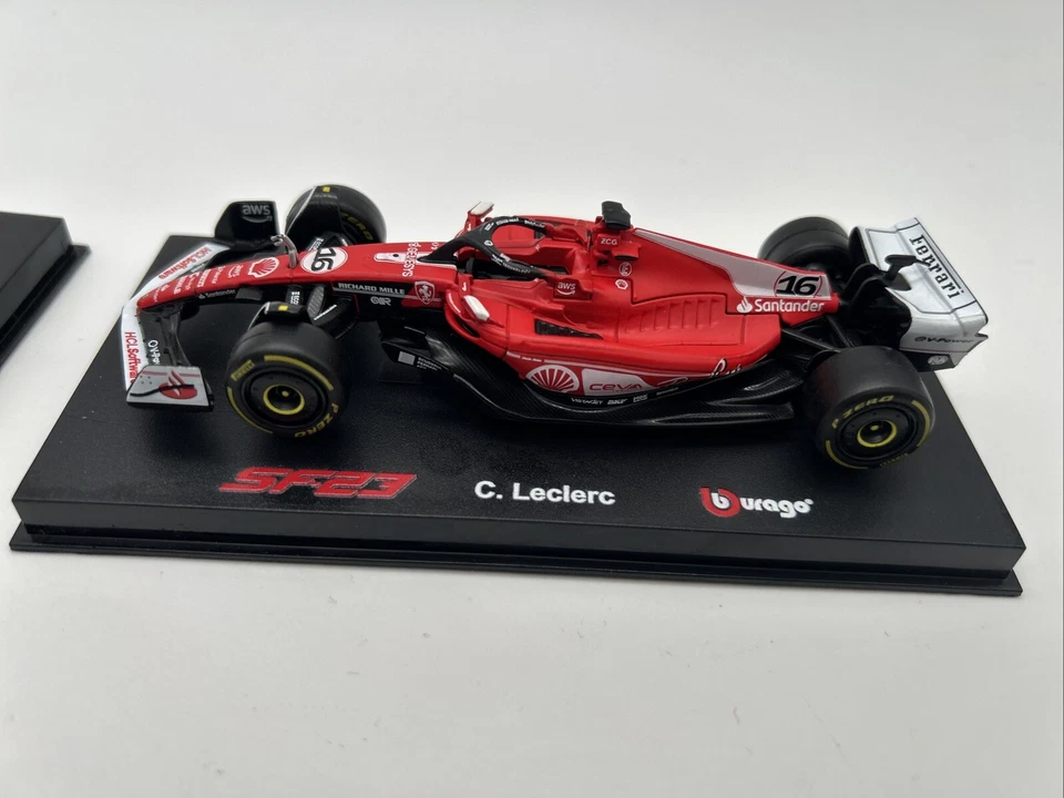Lot Of 4- 1:43, Bburago, Formula 1, C.Leclerc, C.Sainz, S.Vettel - Ferrari’s - Image 4 of 4