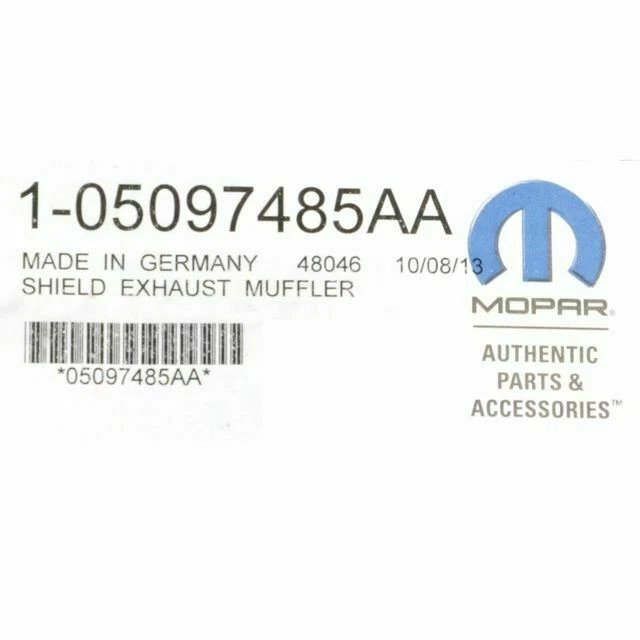 Protector de escape trasero genuino Mopar 2004-2007 Chrysler Crossfire 5097485AA Foto 2 de 4