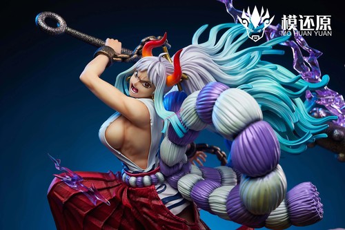 Statua MoHuanYuan Studio ONE PIECE in resina Yamato in magazzino collezione H32 cm - Foto 4 di 6