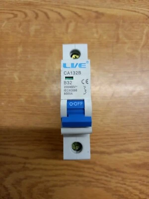 Live CA132B 32 Amp Type B MCB Circuit Breaker New Unused