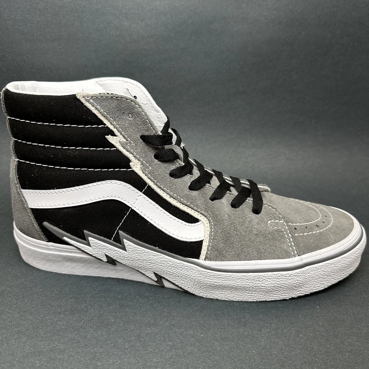 Modtagelig for Distraktion Kollegium Vans Sk8 Hi Bolt Sneakers Gray Black White Lightning Shoes Mens Size 10.5  Shoes | eBay