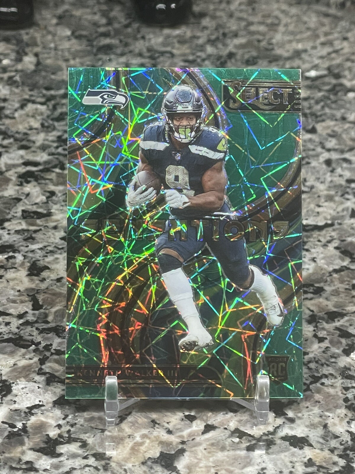 2022 Panini Select NFL Kenneth Walker III Sensations Green Emerald 5/5 seahawks