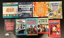 Juvenile/Non Fiction Book Lot of 9 (History, Games, Self-Care, Activities, etc)