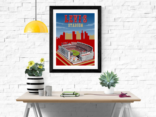 LEVIS STADIUM SAN FRANCISO 49ERS FAN MANCAVE POSTER PRINT GIFT NFL - Picture 3 of 11