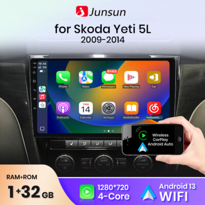Für Skoda Yeti 2009-2017 Android13 Autoradio GPS NAVI BT FM RDS WIFI DAB+ 1+32GB