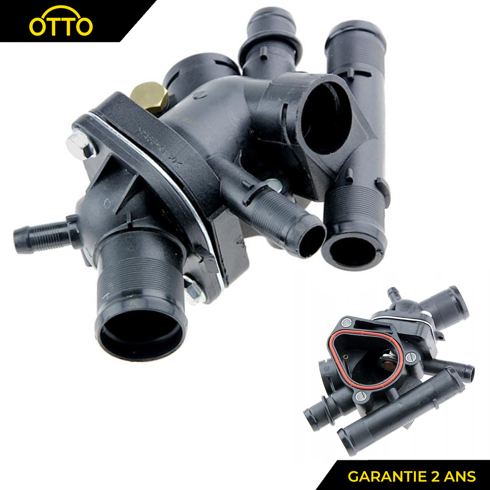 Boîtier de thermostat Kangoo 1.9 résout surchauffe moteur 7700103326