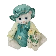 Calico Kittens Kitten With Catnip Milk Bottles #204048 1996 Enesco Cat