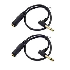 Right Angle Guitar Extension Cord; 2Pack 6.35Mm Right Angled Male to Fe