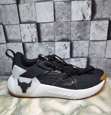 Under Armour Project Rock 6 Black Gum HOVR GS Size 6Y 3026536-001