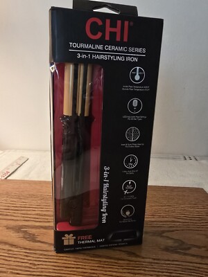 Chi Tourmaline Ceramic 3-in-1 Hairstying Iron NEW