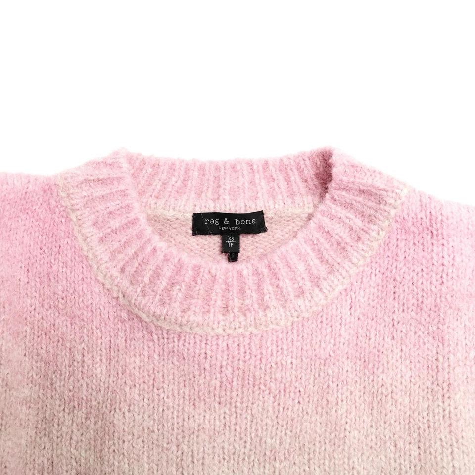 Rag & Bone Pink Ombre Holly Alpaca Blend Oversized Sweater Mint Size XS - Image 3 of 4