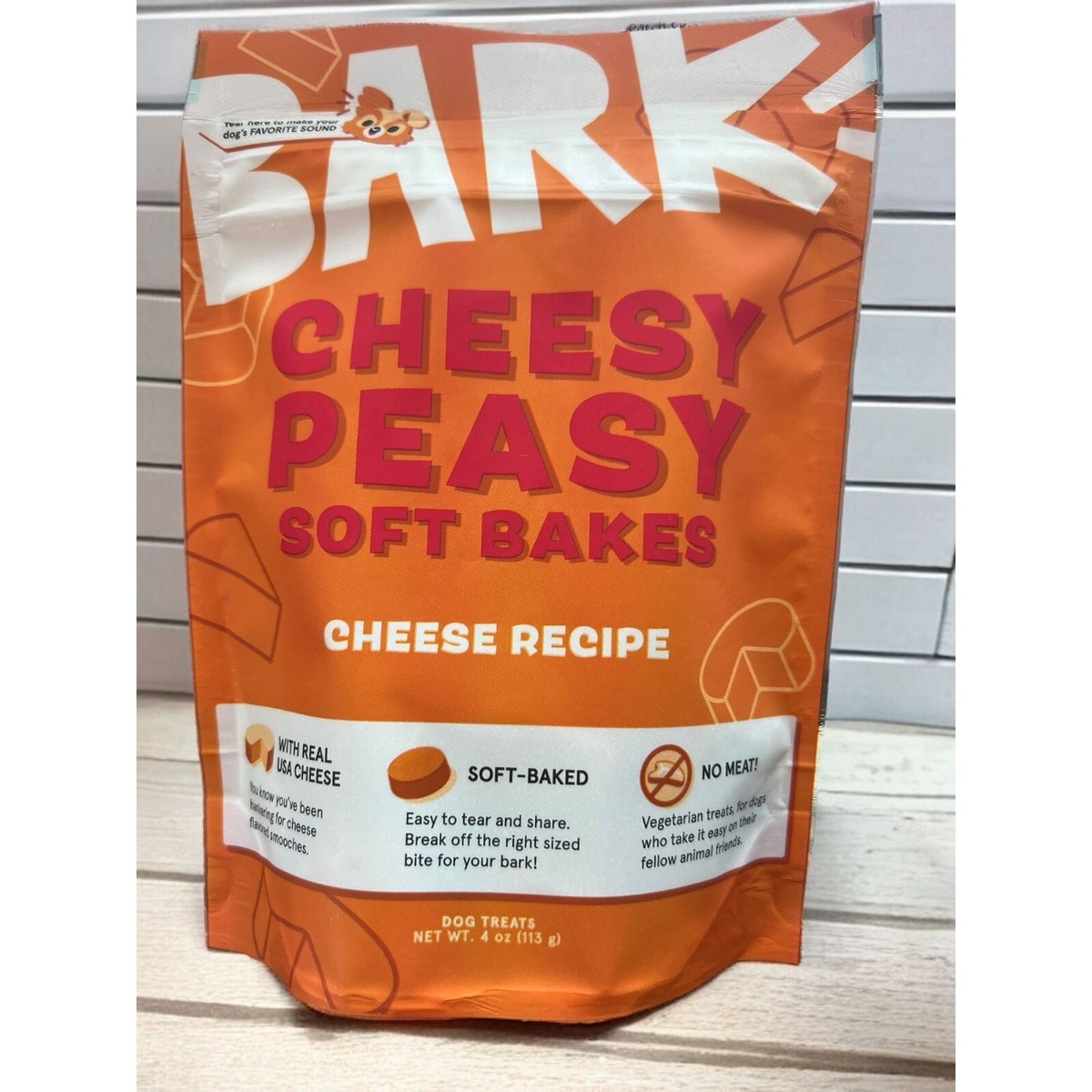 Bark Cheesy Peasy Soft Bakes Dog Treats Cheese Recipe oz USA