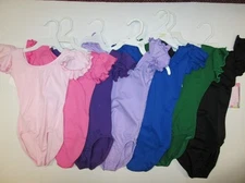 Leotard New Girls Size 2-4 4-6 6-8 8-10 12-14 Dance Gymnastics Flutter Ruffle