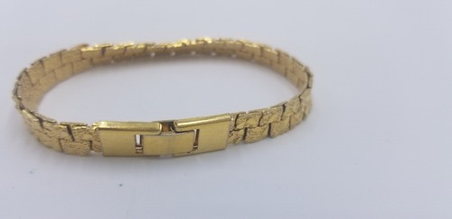 Gold Tone Box Clasp Womens Nugget Bracelet Costume Jewelry Ready To Wear - Picture 3 of 9