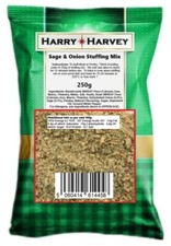 250g Harry Harvey Sage And Onion Stuffing Mix - for Turkey, Chicken, Beef, Pork