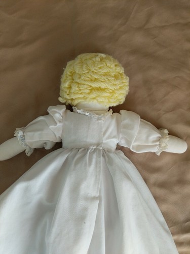 Bestickter Kissenbezug Puppe weiß Hochzeit hausgemachte Puppe Amish Stil - Bild 4 von 8