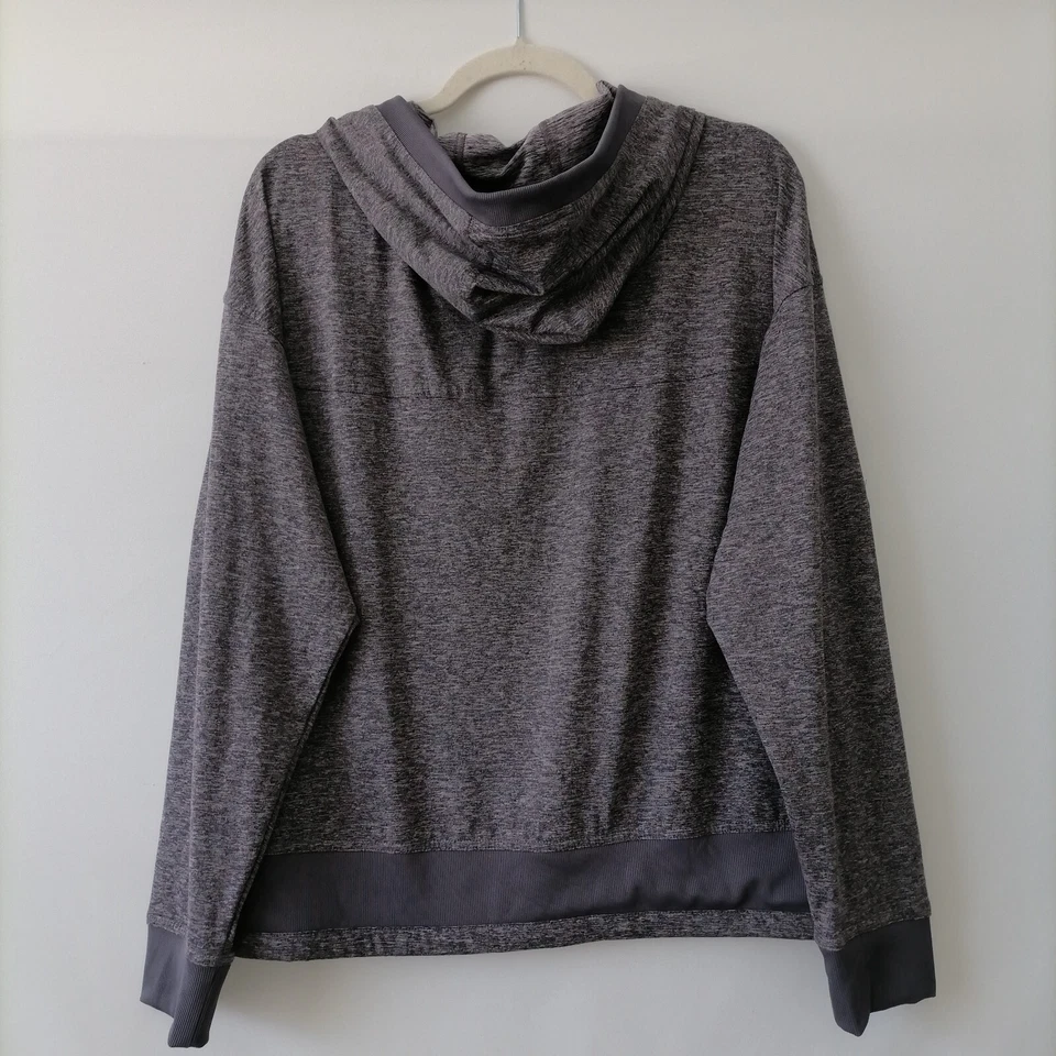 Mondetta Mujer Gris Hombro Caído Rendimiento Lujo Suave Sudadera con Capucha Talla Grande Foto 2 de 4