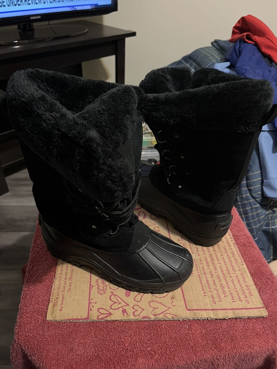 Womens Size Winter Snow Boots Insulated Faux Fur Lined Waterproof Boots