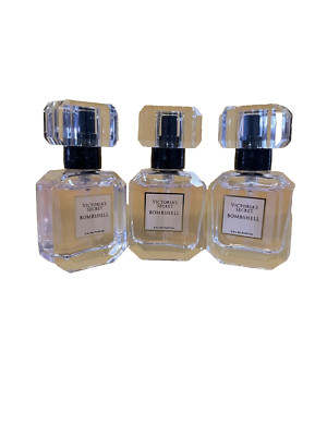 VICTORIA SECRET BOMBSHELL PERFUME EAU DE PARFUM .25 oz TRAVEL SIZE Pack of 3