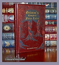 Brothers Grimm Complete Grimm's Fairy Tales Hardcover Leather Bound Collectible